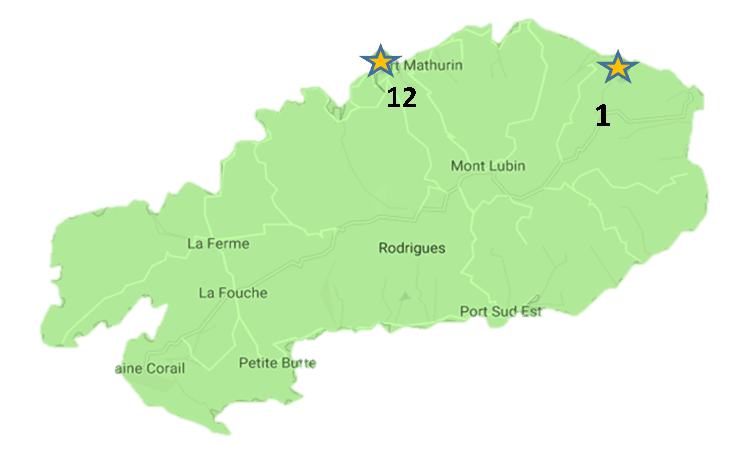 Site location in Rodrigues